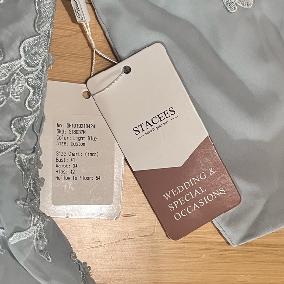 Tea Length Half Sleeve Embroidered and Beaded Evening Cocktail Dress - Picture 9 of 11